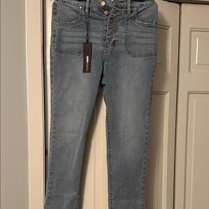 Fashion Nova Light Blue High Rise Jeans